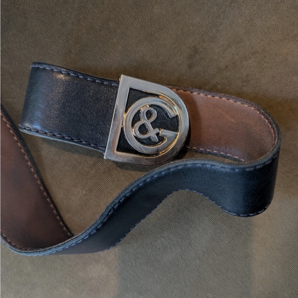 Dolce & Gabbana Black Leather Belt